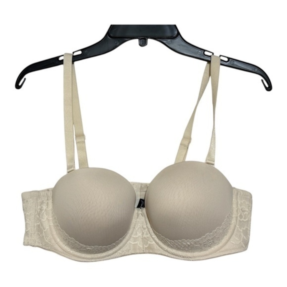 Torrid Curve Womens Bra 38C Cream Satin and Lace Underwire
